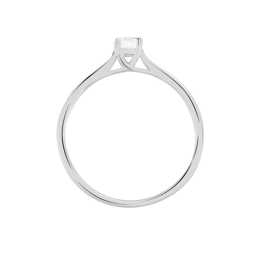 Bague Solitaire Victoria Or Blanc Diamant - Spannringe Damen | OROVIVO