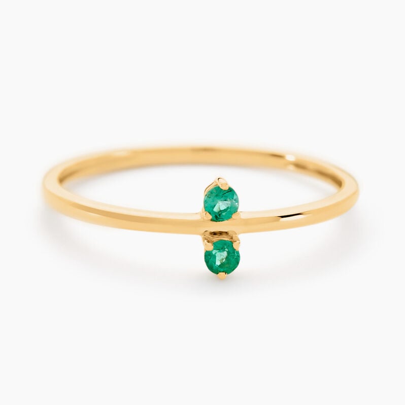 Bague Harding Or Jaune Emeraude - Spannringe Damen | OROVIVO