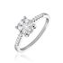 PETALI Damen Ring Wei&szlig;gold 585 (14 Karat) Diamant Wei&szlig; 0,06 ct Blume