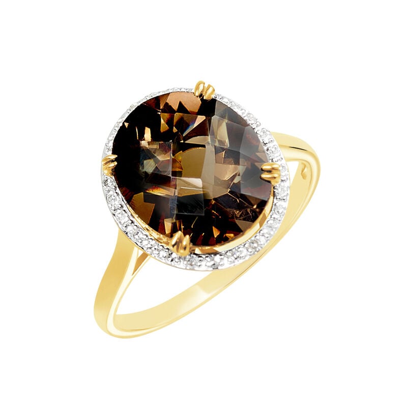 Bague Or Jaune Anna Quartz Et Oxydes - Spannringe Damen | OROVIVO
