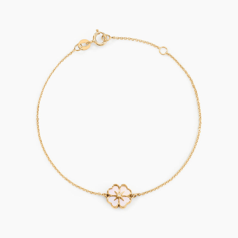 Bracelet Nacrea Or Jaune Nacre Oxyde De Zirconium - Spannringe Damen | OROVIVO