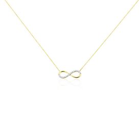 Damen Halskette Gold 375 Diamanten Infinity - Ketten mit Anhänger Damen | OROVIVO