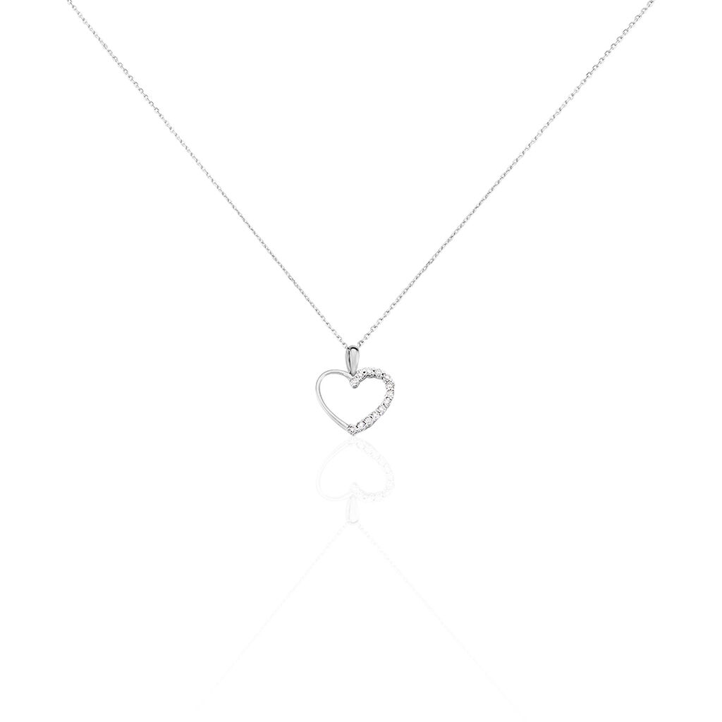 Collier Or Weiss Chlora Cœur Diamant - Spannringe Damen | OROVIVO