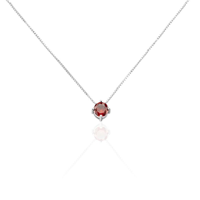 Collier Dwight Argent Weiss Oxyde De Zirconium Rouge - Spannringe Damen | OROVIVO