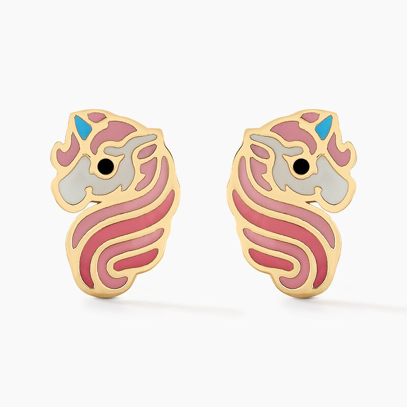 Boucles D'oreilles Puces Pivoina Or Jaune Oxyde De Zirconium - Spannringe Kinder | OROVIVO