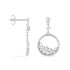 BECCA 02 Damen Ohrringe Lang Silber 925 Zirkonia Weiß Kreis