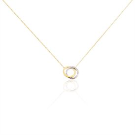 Damen Halskette Gold 375 Bicolor Diamanten 0,074ct - Ketten mit Anhänger Damen | OROVIVO