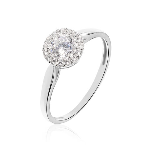 Damenring Weißgold 375 Zirkonia Ylva - Verlobungsringe Damen | OROVIVO