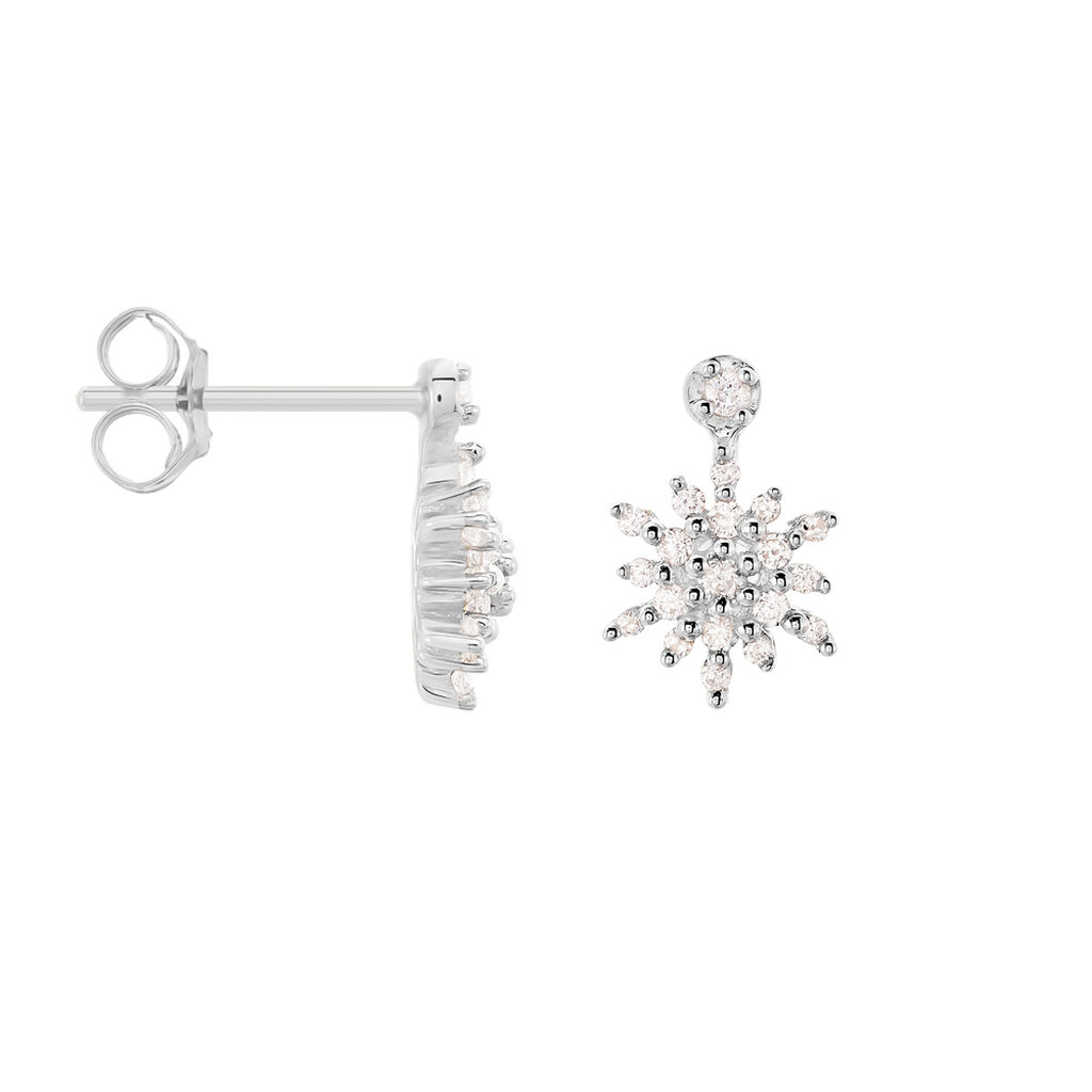 Boucles D'oreilles Or Weiss Anelya - Spannringe Damen | OROVIVO