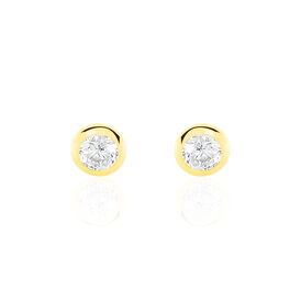 Damen Ohrstecker Gold 375 Zirkonia 3mm - Ohrstecker Damen | OROVIVO