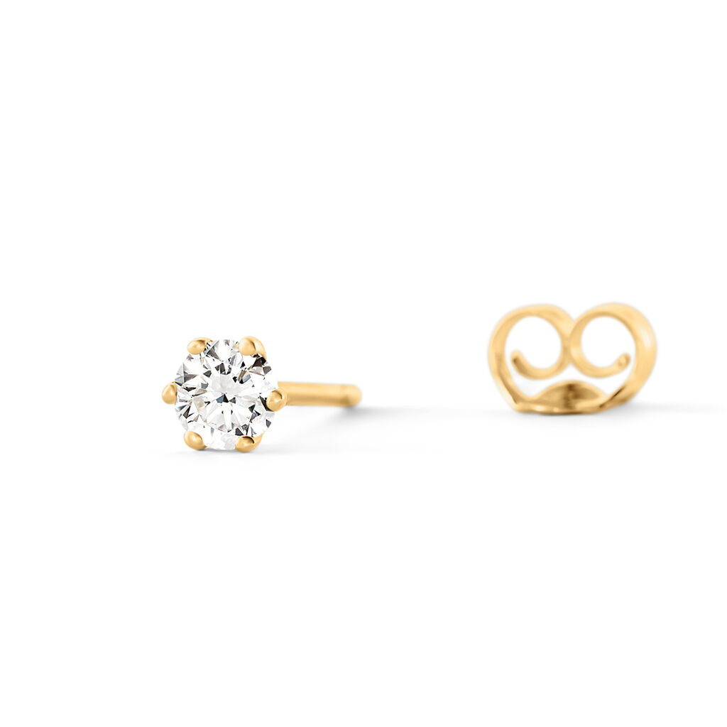 Sonate Damen Ohrstecker Gold 585 (14 Karat) Synthetischer Diamant Weiß 0,52 ct - Ohrstecker Damen | OROVIVO