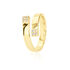 Damen Ring Gold 375 (9 Karat) Zirkonia Wei&szlig;