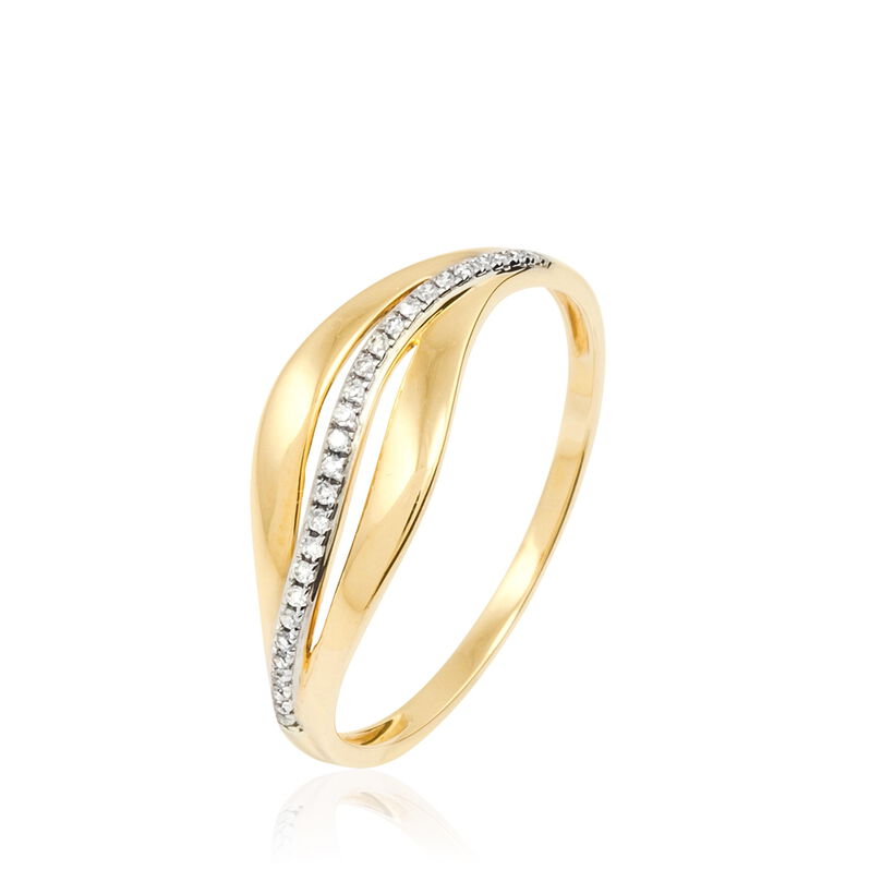Bague Or Jaune Diamant - Spannringe Damen | OROVIVO