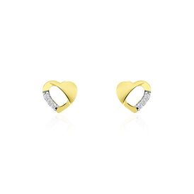 Kinder Ohrstecker Gold 333 Zirkonia Herz - Ohrstecker Kinder | OROVIVO