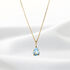 GOUTTE Damen Collier Gold 375 (9 Karat) Topas Blau 0,76 ct Tropfen