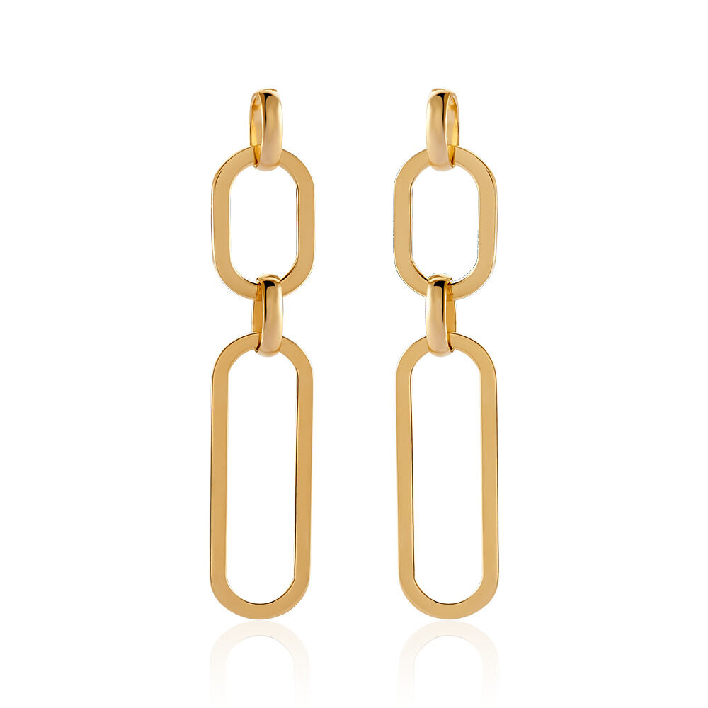 🦚 Damen Ohrringe Lang Silber Silber 925 Geometrisch Ayleen 4,8cm 96mm, Ohrringe Lang ohne Stein