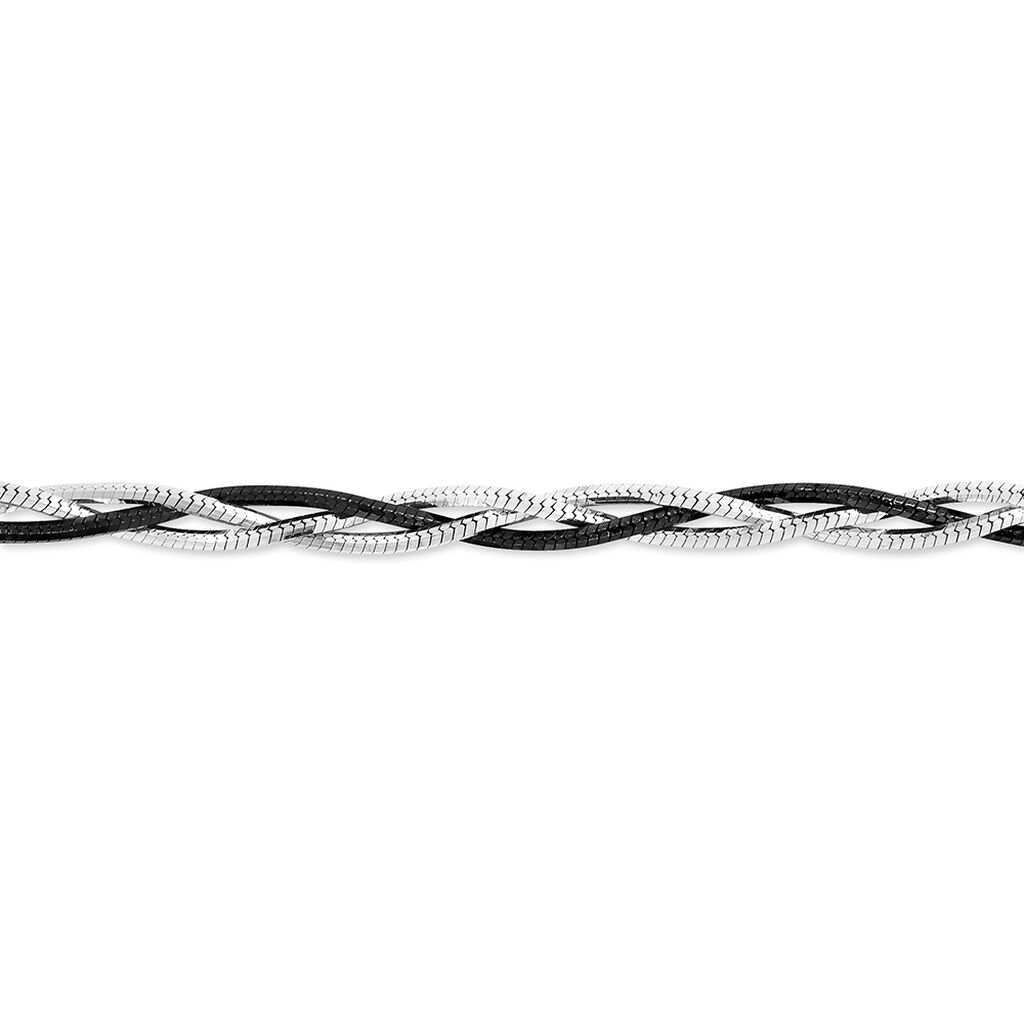 ELEA GEFLOCHTEN 6 Damen Armkette Silber Bicolor 925