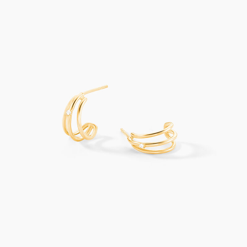 Créoles Wenonah Or Jaune Oxyde De Zirconium - Spannringe Damen | OROVIVO