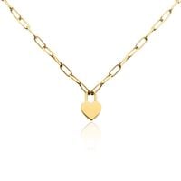 Damen Collier Edelstahl vergoldet Ohne Stein Herz Rosalee 4,00mm