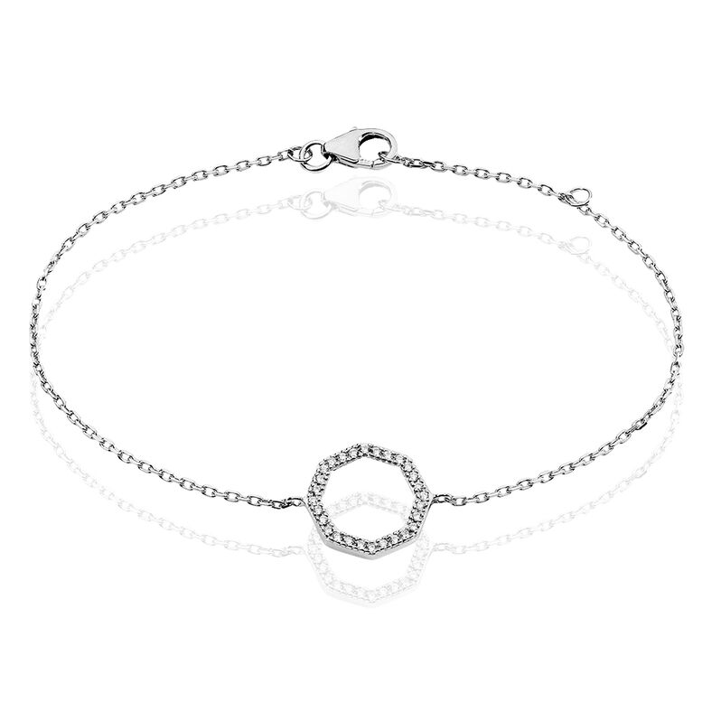 Bracelet Iona Argent Blanc Oxyde De Zirconium - Spannringe Damen | OROVIVO