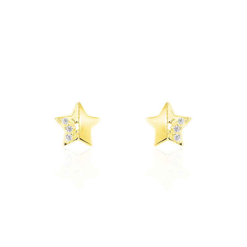 Kinder Ohrstecker Gold 375 Zirkonia Stern - Ohrstecker Kinder | OROVIVO