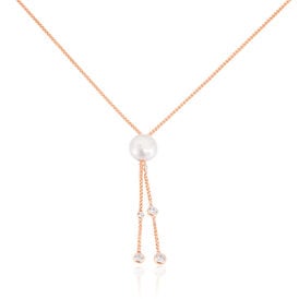 Damen Halskette Gold 750 Rosé Vergoldet Diamanten - Ketten mit Anhänger Damen | OROVIVO