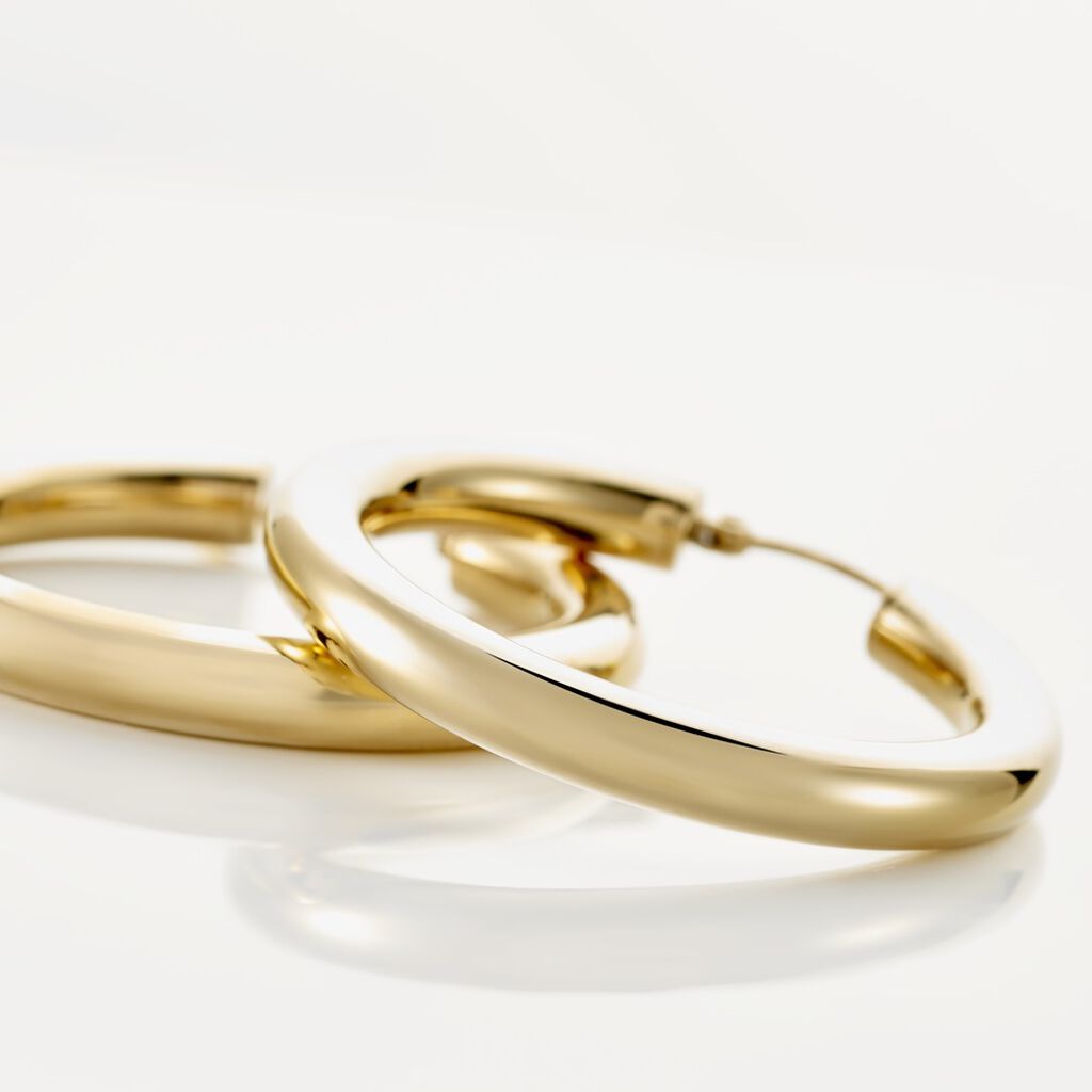 MARIANA 1 Damen Creolen Edelstahl vergoldet B 5 mm