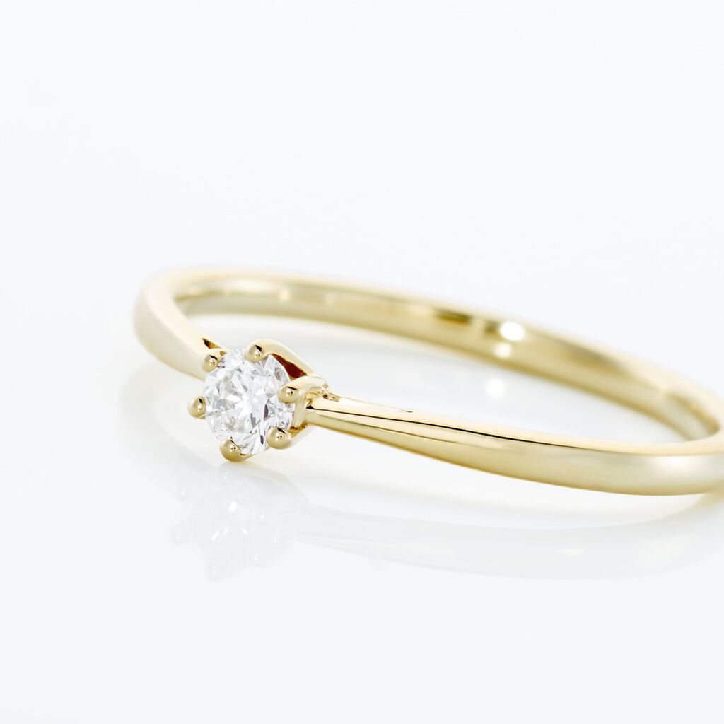 Damen Ring Gold 750 Diamant 0,16ct Monopoli  - Verlobungsringe Damen | OROVIVO