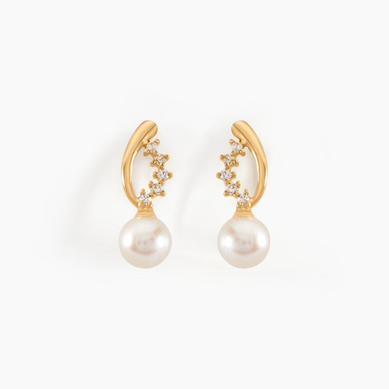 Boucles D'oreilles Or Perle De Culture - Spannringe Damen | OROVIVO