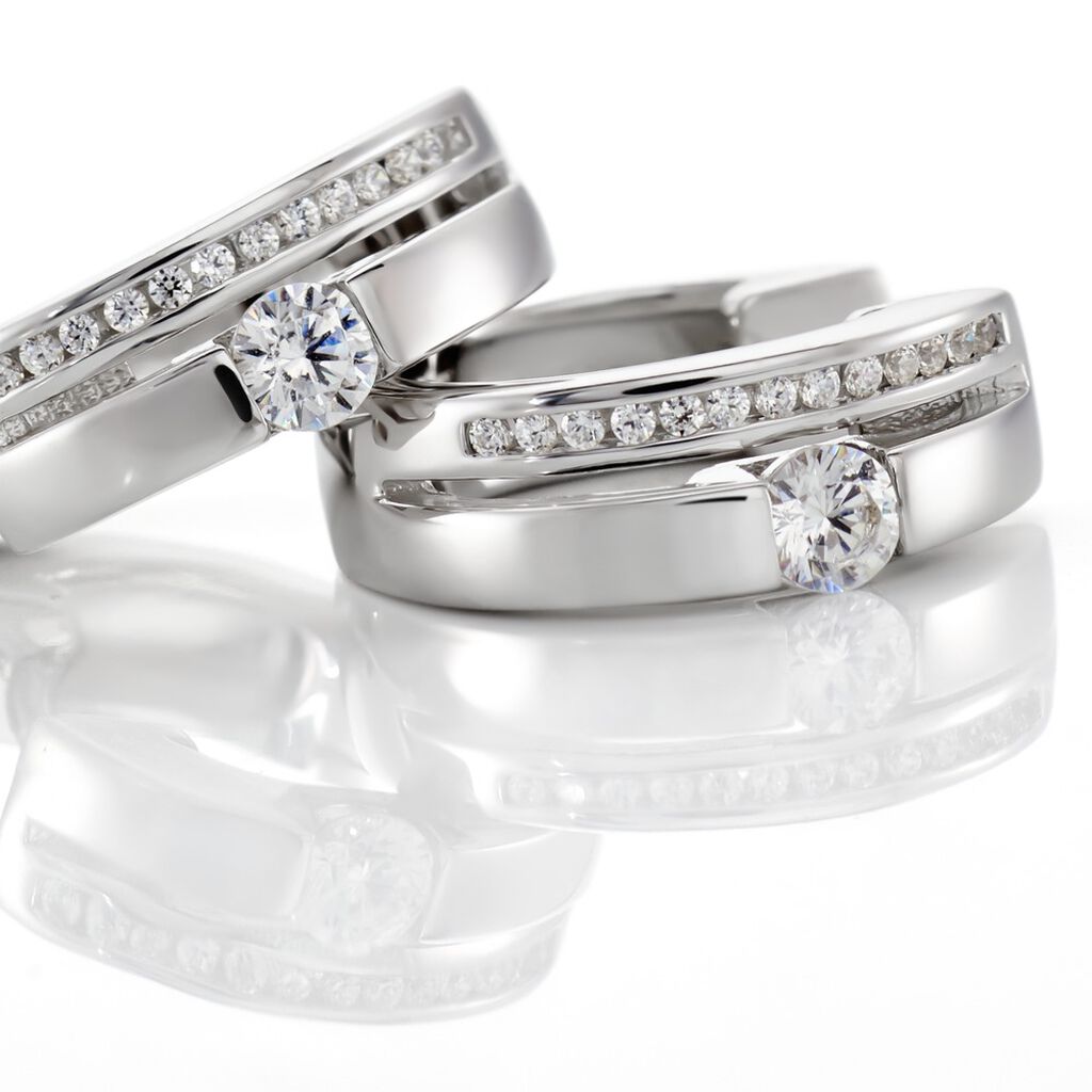 ELLEANA Damen Creolen Silber 925 Zirkonia Wei&szlig; Oval B 4,9 mm