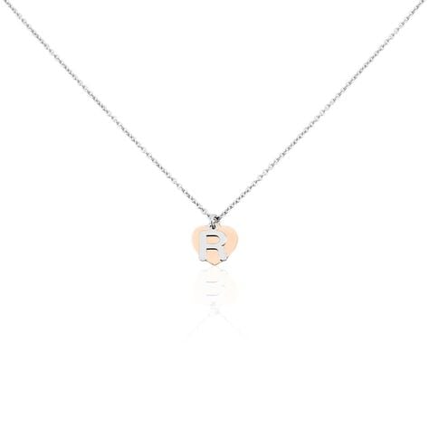 Damen Halskette Silber 925 Bicolor Buchstabe R - Halsketten Damen | OROVIVO
