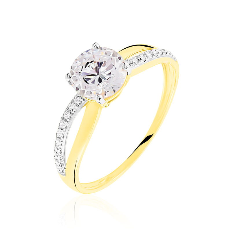 Bague Solitaire Ofelie Or Jaune Oxyde De Zirconium - Verlobungsringe Damen | OROVIVO