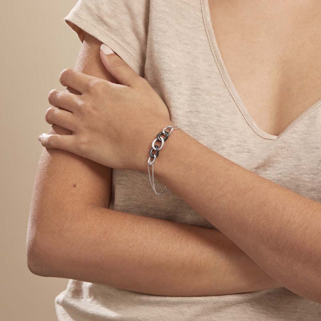 Bracelet Argent Et Céramique - Spannringe Damen | OROVIVO
