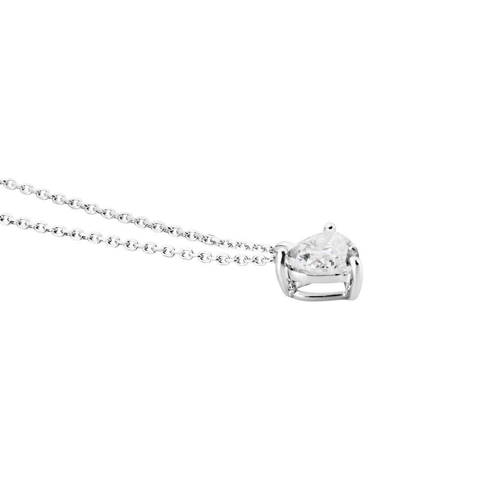 Damen Collier Weißgold 750 synthetischer Diamant 0,52ct Love - Halsketten Damen | OROVIVO