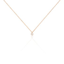 Damen Halskette Roségold 375 Diamant 0,07ct Merle - Ketten mit Anhänger Damen | OROVIVO