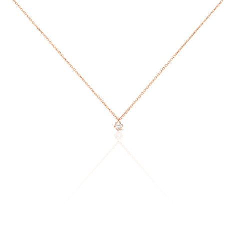 Damen Halskette Roségold 375 Diamant 0,07ct Merle - Halsketten Damen | OROVIVO