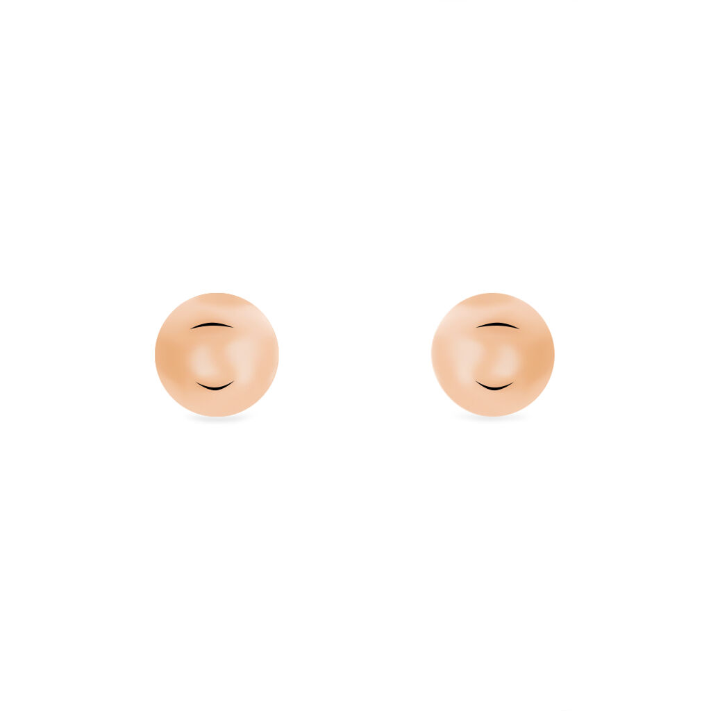 Thumbnail - JOLIN KUGEL Damen Ohrstecker Silber rosevergoldet 925 Ball, Ohrstecker ohne Stein