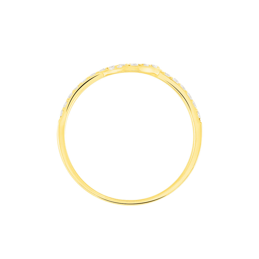 Bague Or Jaune Julyne Cercle Ajoure Oxyd - Spannringe Damen | OROVIVO