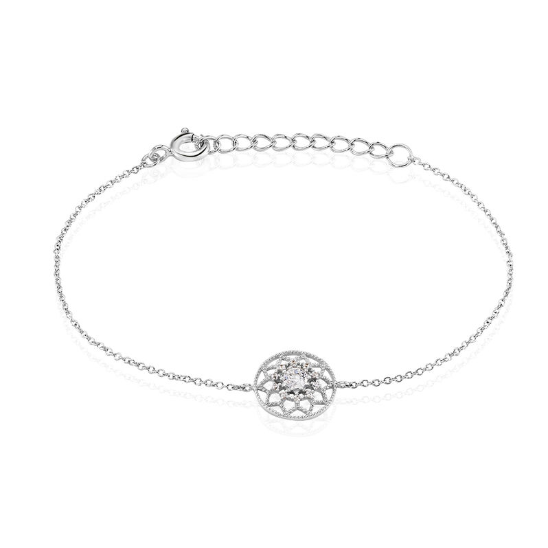 Bracelet Argent Rhodie Cassandria Flocon - Spannringe Damen | OROVIVO