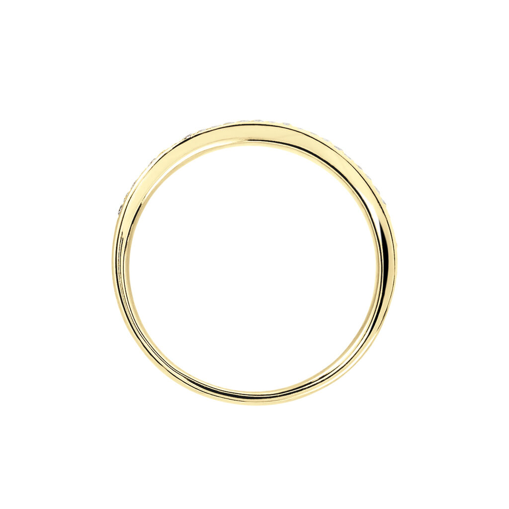 Memo Magga Damen Ring Gold 375 (9 Karat) Diamant Wei&szlig; 0,1 ct B 2 mm