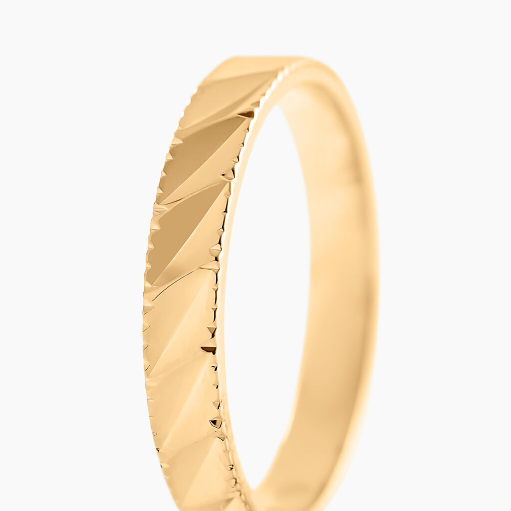 Alliance Facetee Or Jaune - Spannringe Unisex | OROVIVO