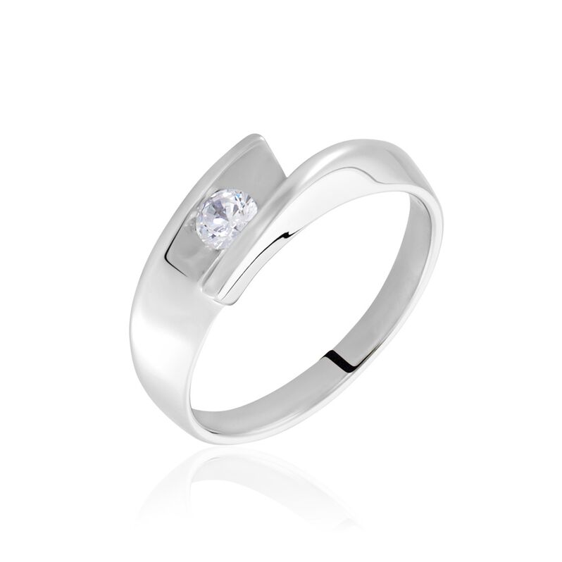 Damen Ring Silber 925 Zirkonia Wei&szlig; 0,29 ct B 2,63 mm - Verlobungsringe Damen | OROVIVO