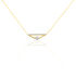 LISSY Damen Collier Gold Bicolor 375 (9 Karat) Zirkonia Weiß 0,24 ct Dreieck