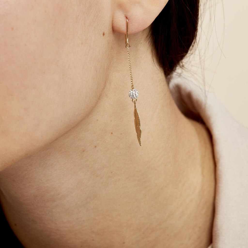 Boucles D'oreilles Or Jaune Powoo - Spannringe Damen | OROVIVO