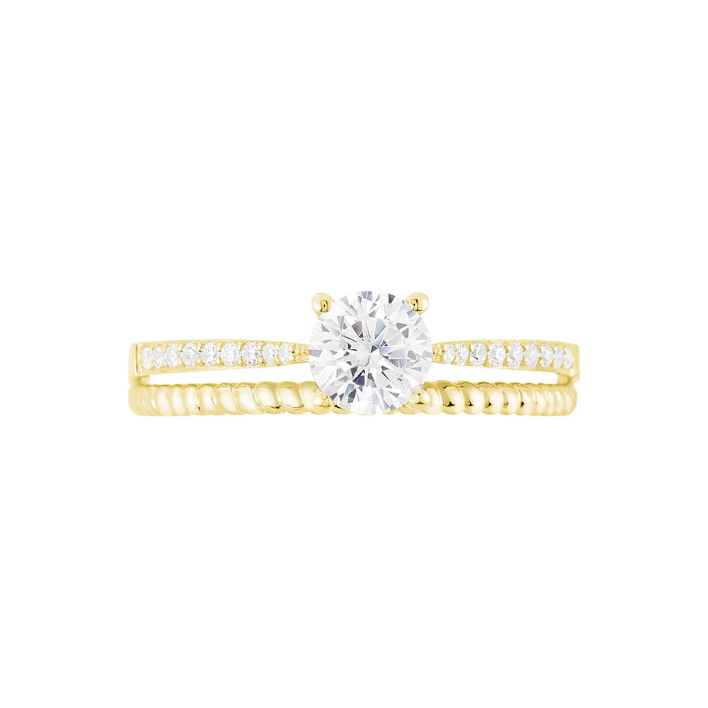 Solitaire Or Jaune Rosemonde Accompagne - Spannringe Damen | OROVIVO