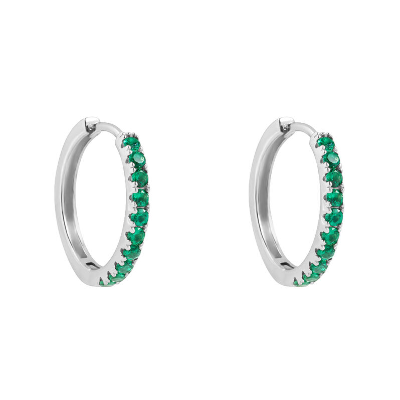 Orecchini A Cerchio Silver Rainbow Argento Rodiato Cubic Zirconia - Spannringe Damen | OROVIVO