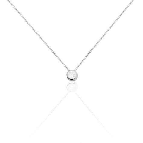 Damen Halskette Weißgold 375 Zirkonia - Halsketten Damen | OROVIVO