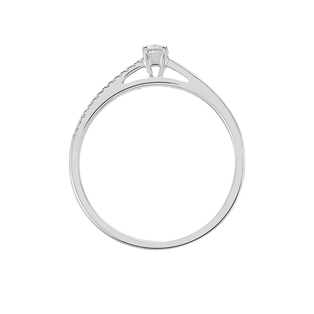 ALEXANDRA Damen Ring Wei&szlig;gold 375 (9 Karat) Diamant Wei&szlig; 0,08 ct