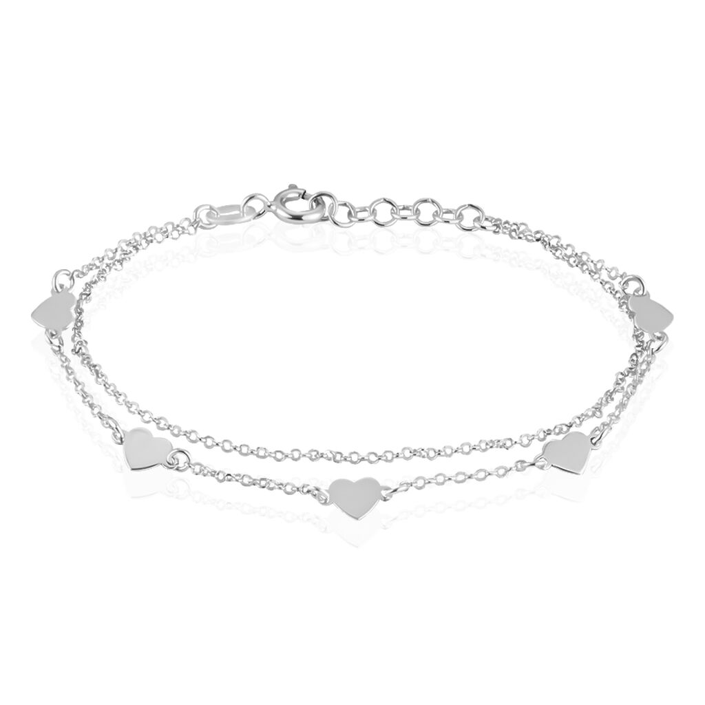 Damen Doppel Armband Silber 925 Herz - Armbänder Damen | OROVIVO