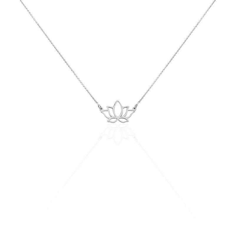 GLORIA Damen Collier Silber Silber 925 Lotusblume B 1 mm - Halsketten Damen | OROVIVO